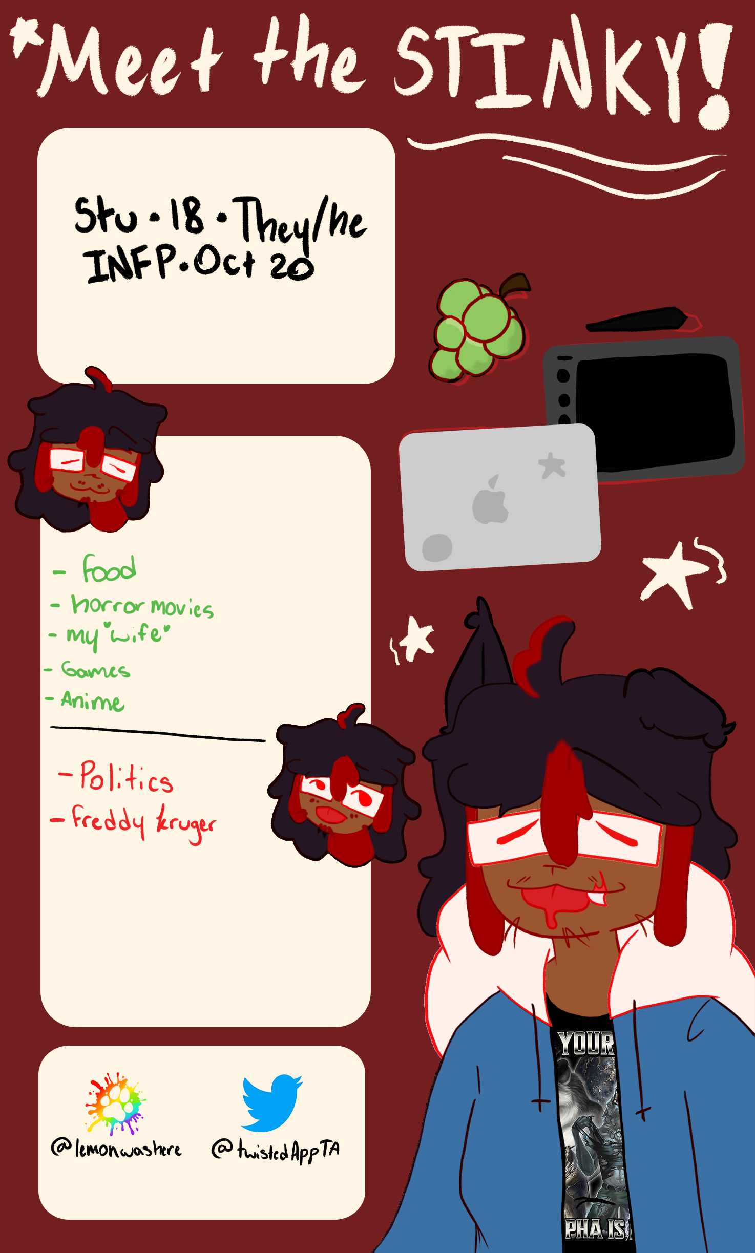 a very basic about me page for my socials :D