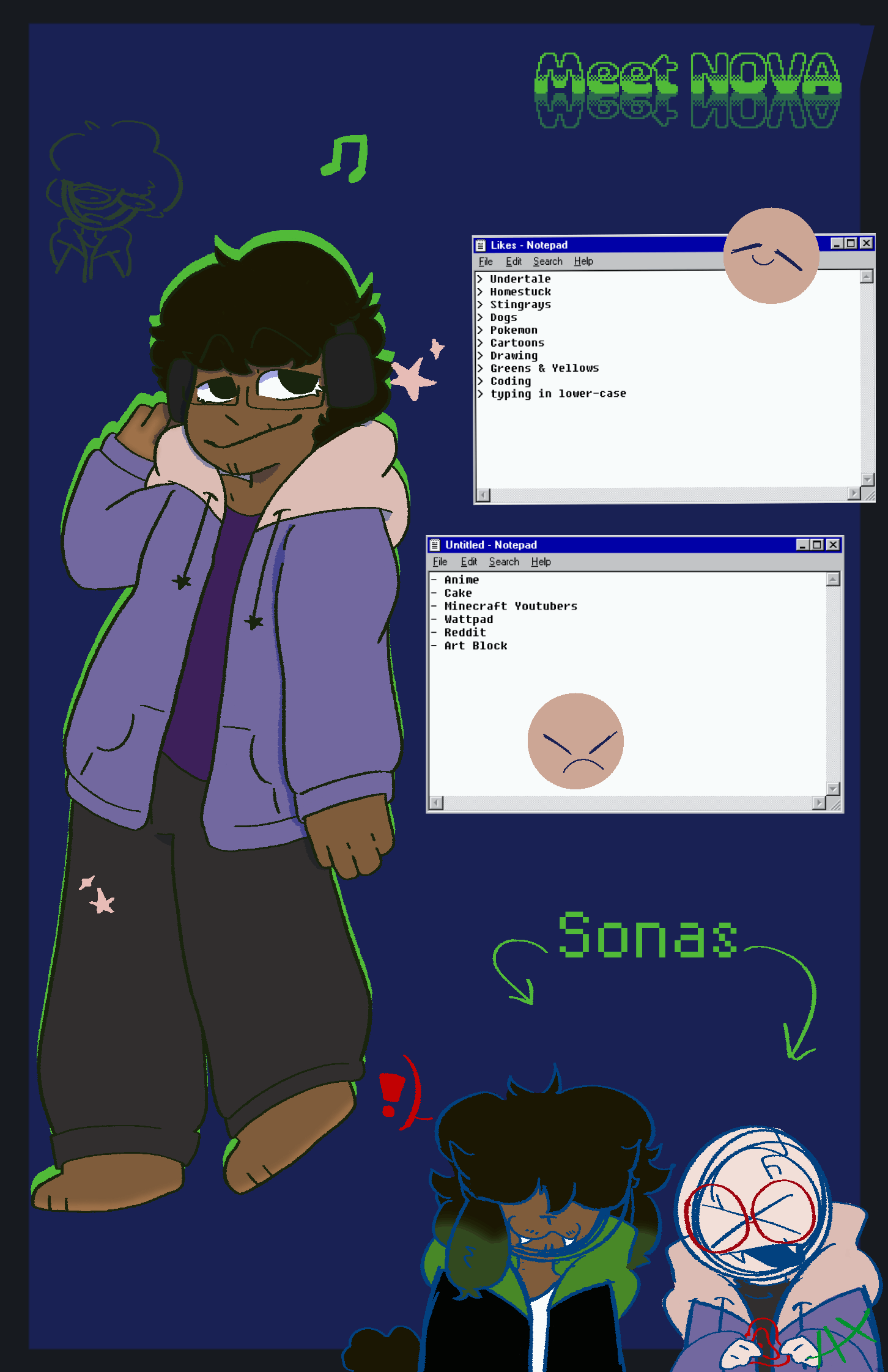 a simple 'about me' gif made for class