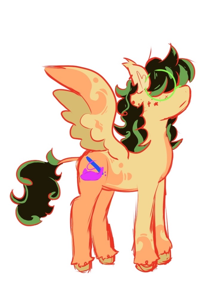a test of how a pegasus from MLP would look like in a different land